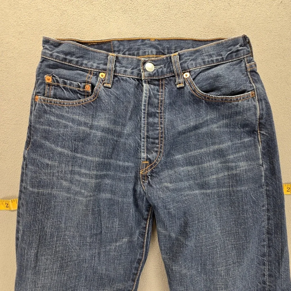VTG Levis 501 Jeans Mens Blue Medium Wash Straight Regular Button Fly Fits 28x30